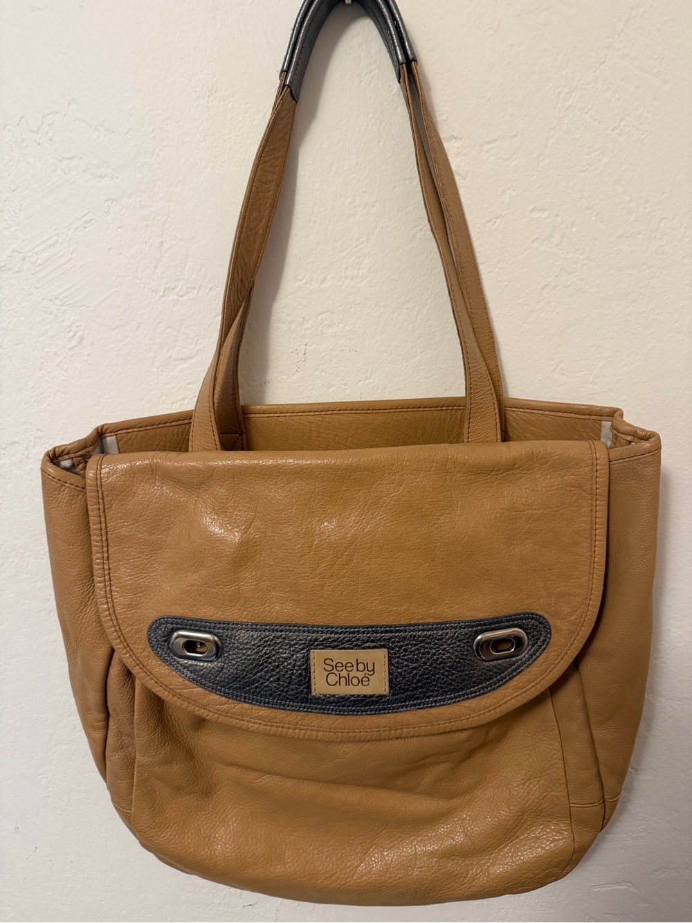 Vintage Chloé Leather Shoulder Bag 1995 Mauritius See By Chloé Caramel Tote